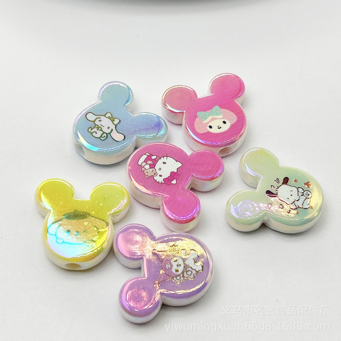 Wholesale 200PCS Electroplated Resin Cartoon Beads JDC-BDS-MingXuan005