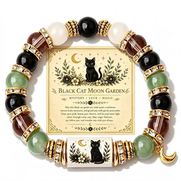 Wholesale  Ghost Black Cat Pumpkin Crystal Bead Elastic Bracelet Unisex Fashion Jewelry Accessory For Party Gift Boutique Resale