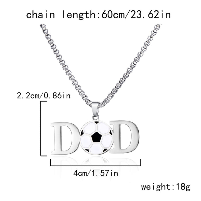 Wholesale Oil dripping titanium steel necklace stainless steel non-fading ball oil dripping letter sweater chain