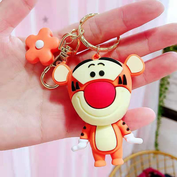 Wholesale  cartoon silicone key ring  accessories couple gifts