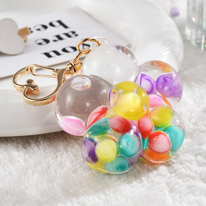 Wholesale Acrylic oil-filled pendant,  glow-in-the-dark iceberg cup keychain