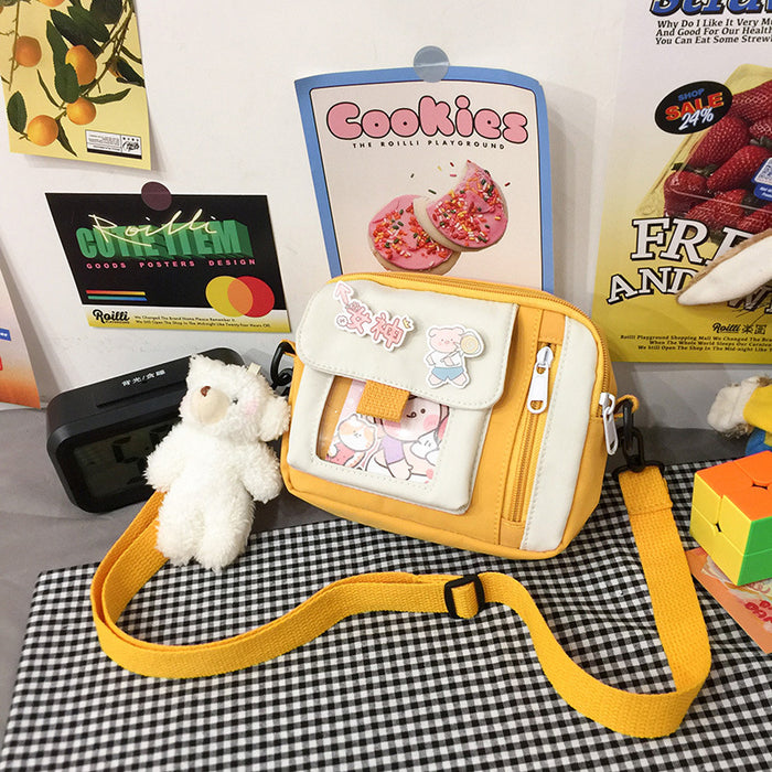 Wholesale Canvas bag, crossbody bag, artistic versatile, cute shoulder bag