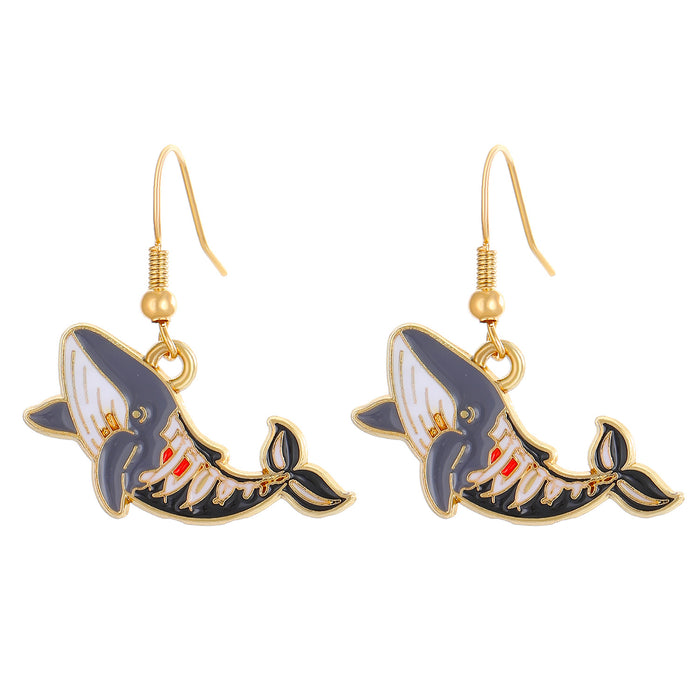 Wholesale  cartoon earrings cool funny personality animal earrings all-match earrings