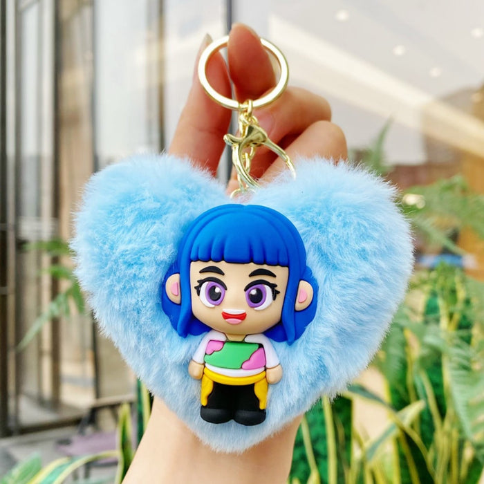 Wholesale Pom Pom Keychain K-Pop Pendant Anime Stuffed Pendant