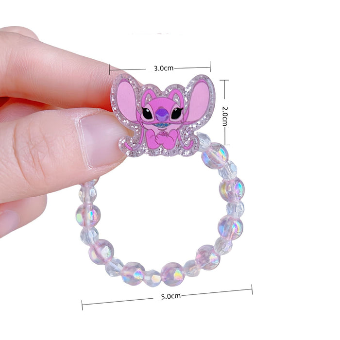 Wholesale 5 pcs Cute pink and purple cartoon beaded bracelet