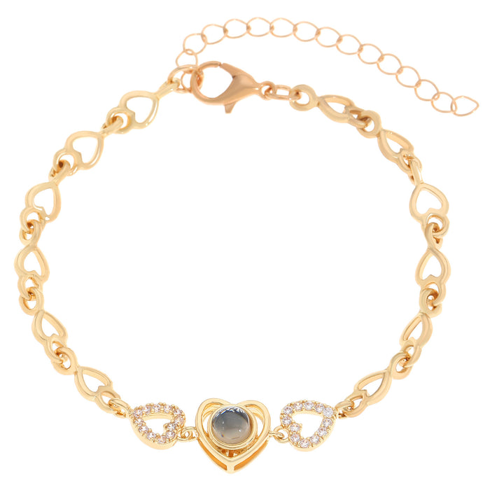 Wholesale Cross border love bracelet with fashionable and versatile design, geometric and personalized jewelry