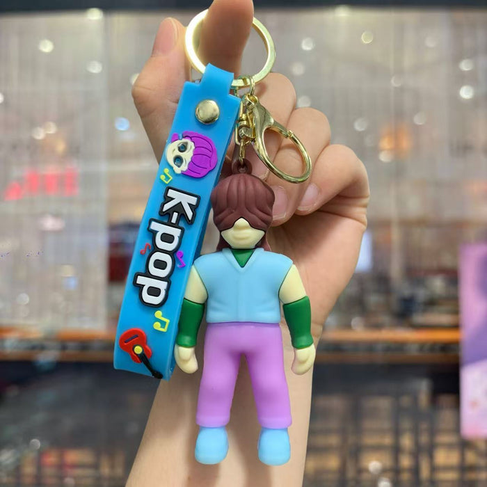 Wholesale KPOP  small PVC pendant keychain