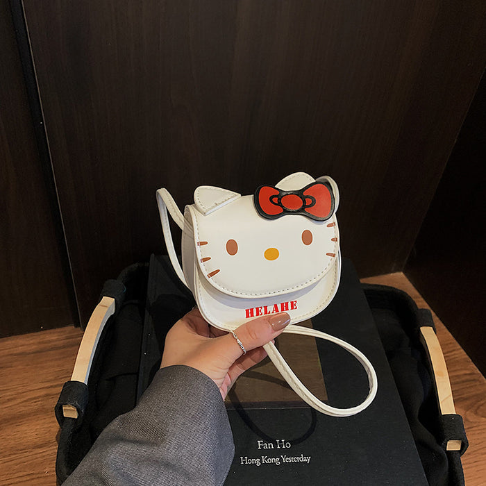 Wholesale Children's bag cartoon cute cat baby coin purse stylish parent-child crossbody bag headphones
