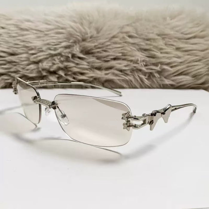 Wholesale Sunglasses without borders, high-end feeling, star rhinestone decoration, sunglasses