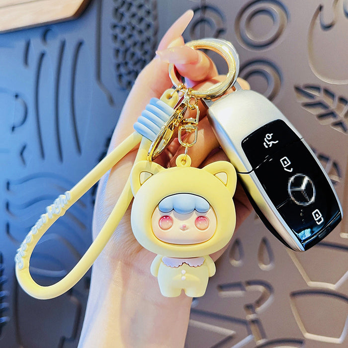 Wholesale Cute car keychain, exquisite doll bag, pendant gift