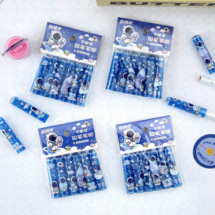 Wholesale 6pcs/set Cute Transparent Pencil Cap Protectors