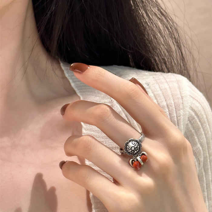 Wholesale Vintage vintage pendant ring, niche, high-end, light luxury, personalized, new handmade accessory