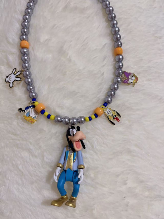 Wholesale Pearl Necklace  High-flying Dog Cute Resin Cartoon Short Necklace Women' s Children' s Jewelry