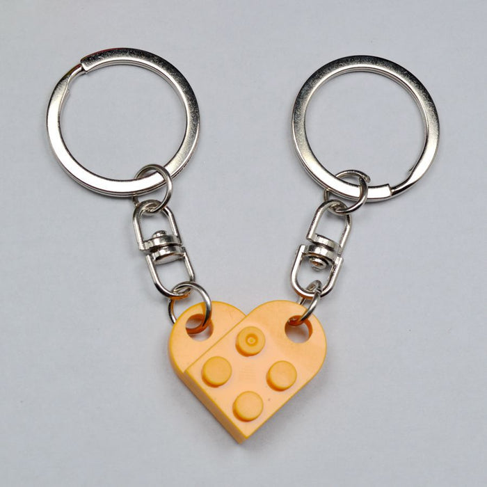 Wholesale Love Building Blocks Plastic Keychain JDC-KC-Maih001