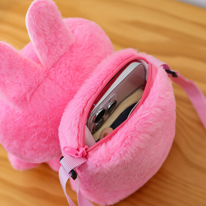 Wholesale Rabbit  Doll Mobile Phone Bag Stuffed Cartoon Bag Girls Cross-Border Gift Messenger Bag