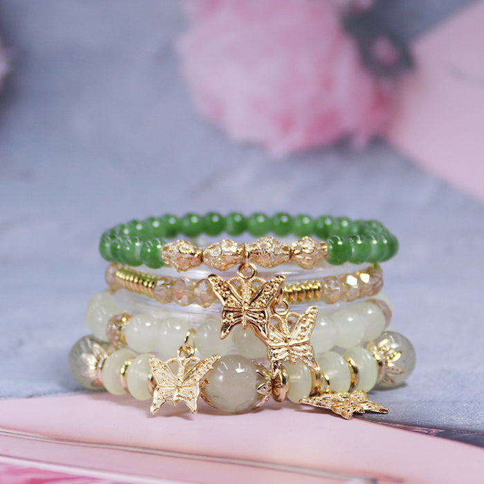 Wholesale Bohemian Butterfly Crystal Multilayer Bracelet JDC-BT-NHong013