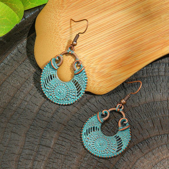 Wholesale Vintage Ethnic Geometric Earrings Fashion Jewelry Accessory MOQ≥2