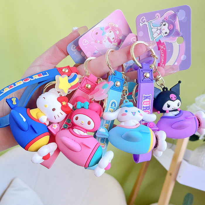 Wholesale Rotating Airplane Keychain JDC-KC-YanG002