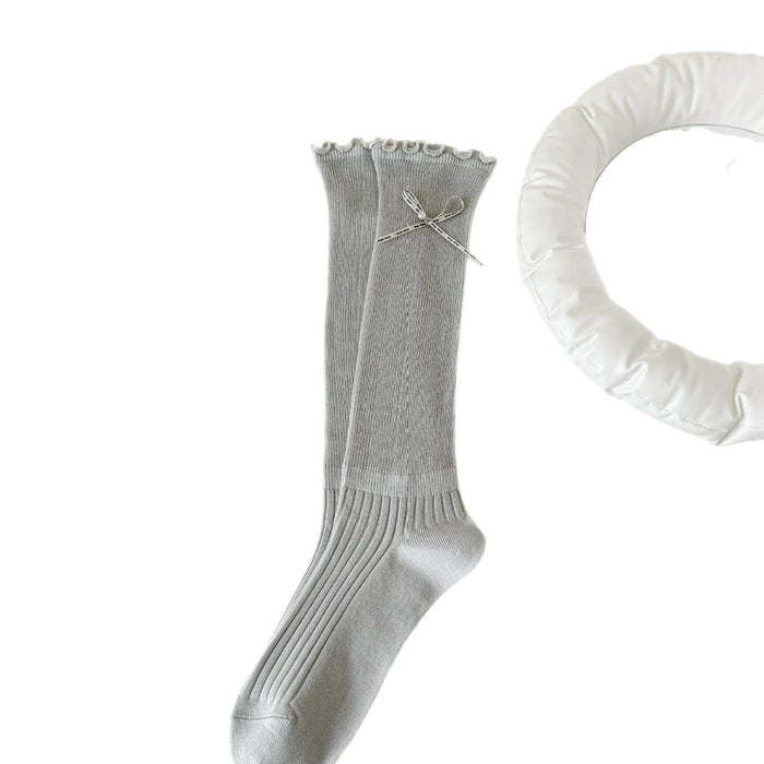 Wholesale Socks hollow pile socks solid color calf socks stacked and versatile socks