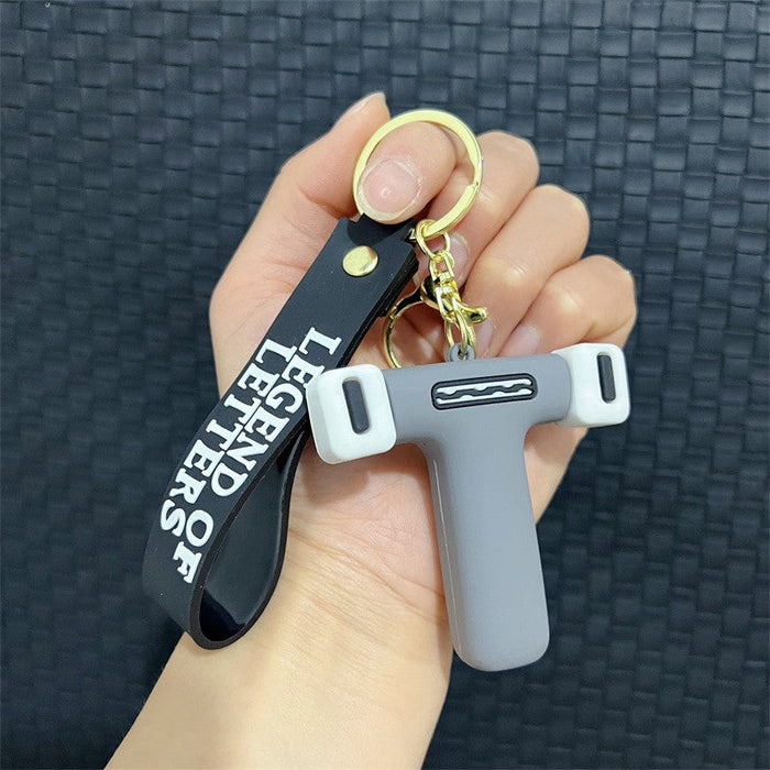 Wholesale PVC Alphabet Keychain JDC-KC-JBao002