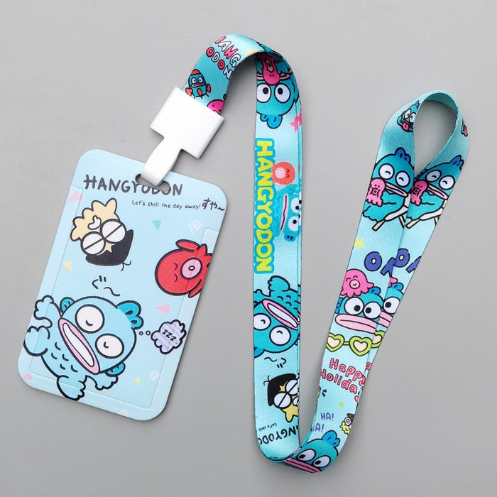 Wholesale Trendy Plastic Cartoon Card Holder With Lanyard Student ID Badge Gift