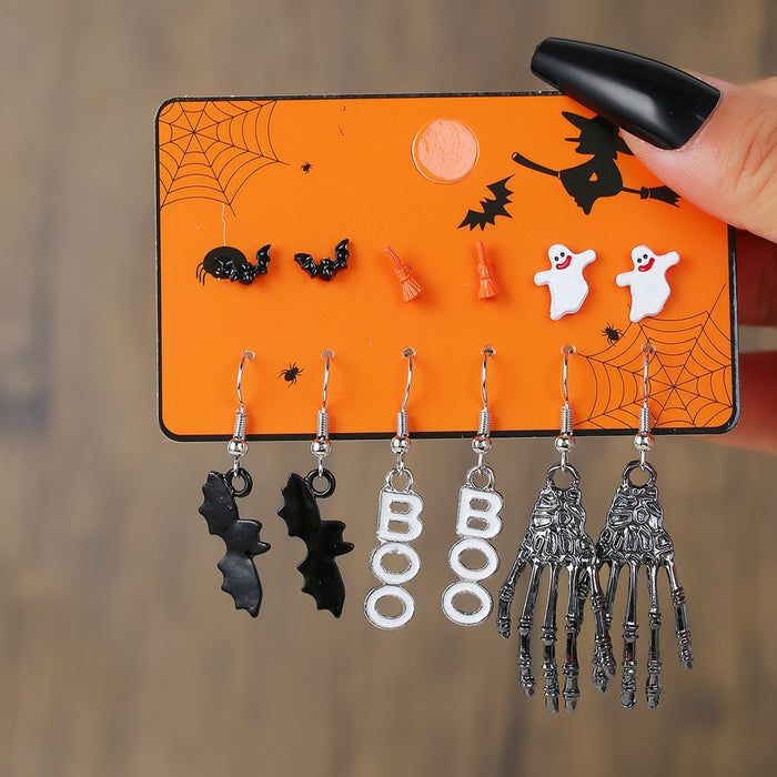 Wholesale  Earring Set Pumpkin Skull  Design Alloy Party Wear Jewelry Accessory
