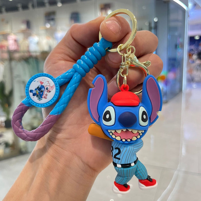 Wholesale Cartoon sports keychain cute doll car bag keychain circle small gift wholesale