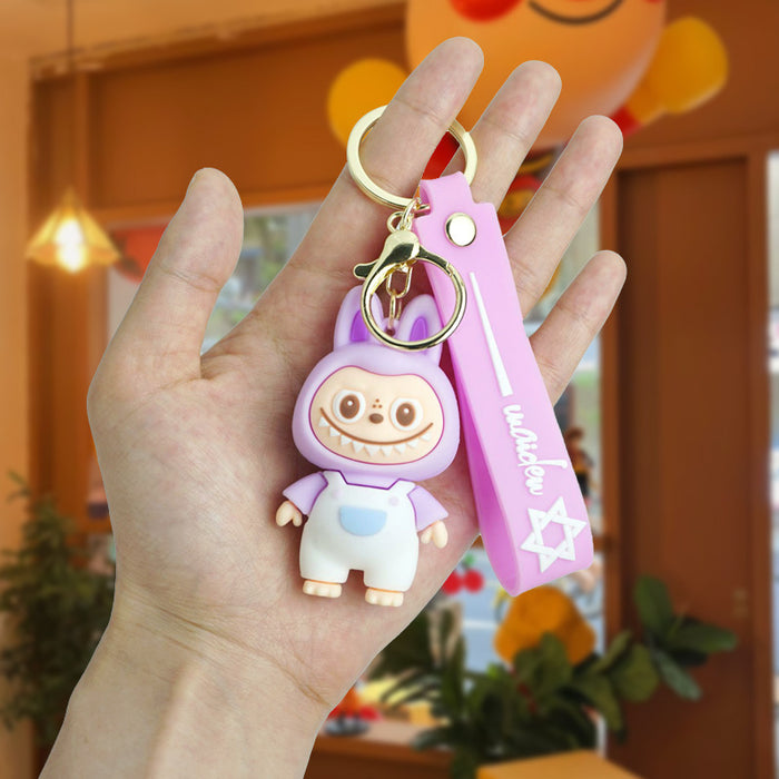 Wholesale  Lamb Doll School Bag Car Key Chain Pendant Small Gift Rab Small Sheep Keychain