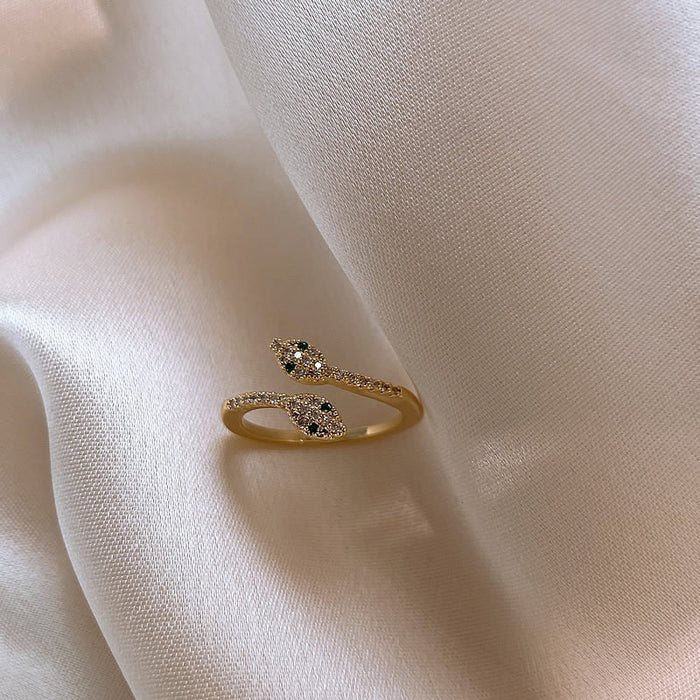 Wholesale Snake Ring Women's Open-end Snake Tail Ring Jewelry