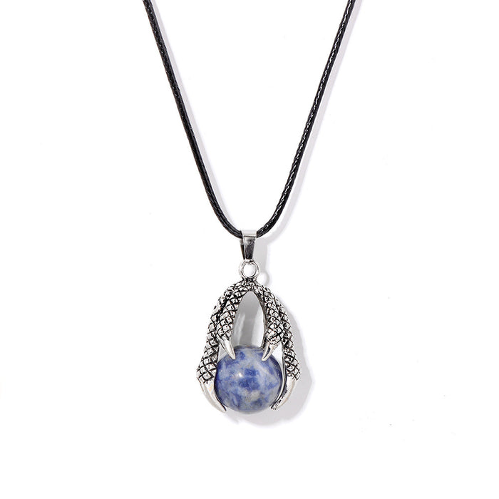 Wholesale Dragon claw shaped stone bead necklace