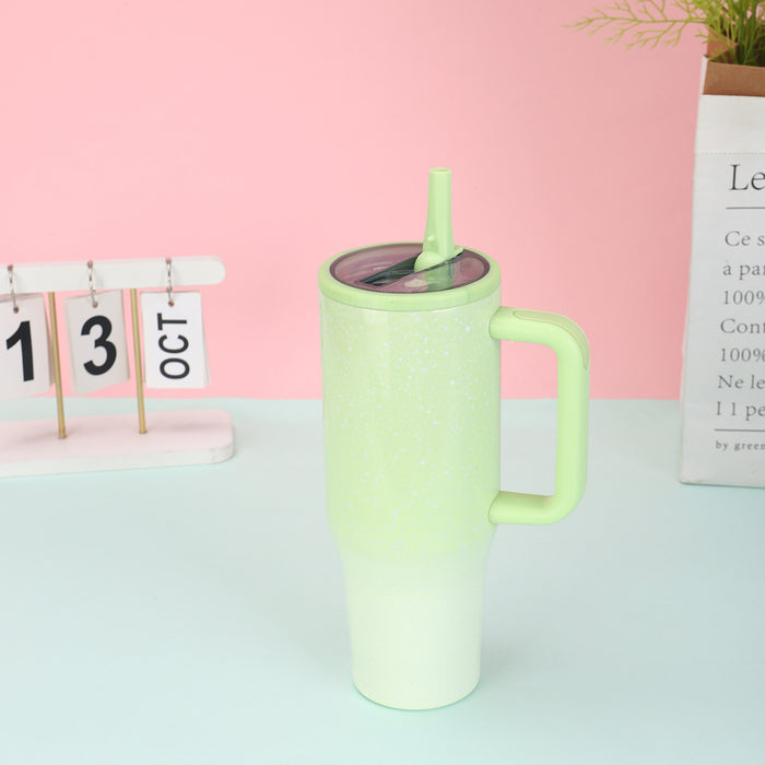 Wholesale  Luminous Handle Car Cup Double-Layer Stainless Steel Thermos Cup