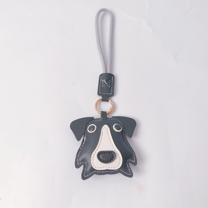Wholesale PU Dog Keychain Pendant Cute Border Collie Husky Schnauzer Street Style Fashion Accessory