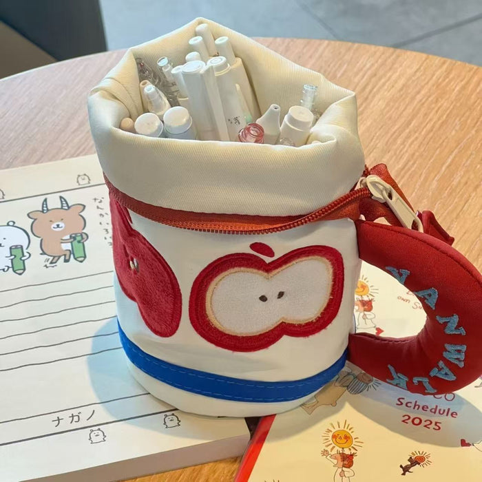 Wholesale Creative Apple Red Pencil Case Storage Pencil Bag