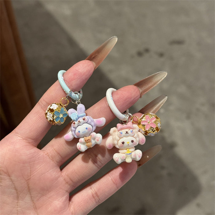Wholesale Cute cartoon keychain with a bell