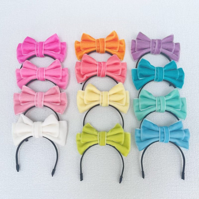 Wholesale Doll clothes sit party cloth cloth clothes accessories velvet bow hairband