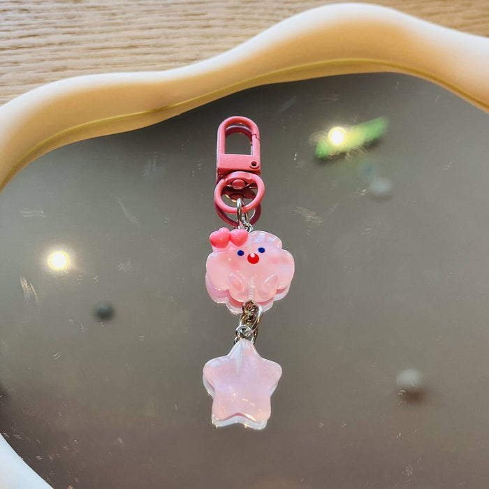 Wholesale Rainbow Cloud Star Phone Strap Cute Resin Backpack Charm Pendant Trendy Decorative Accessory