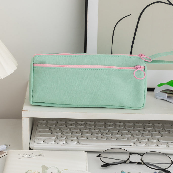 Wholesale Color-Blocked Student Pencil Case