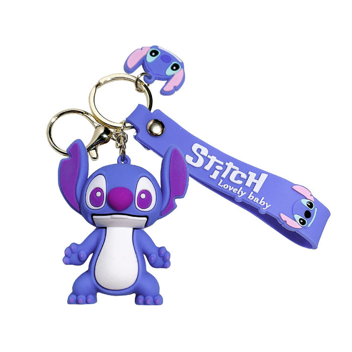 Wholesale color key chain soft rubber doll  pvc  car key chain pendant small gift