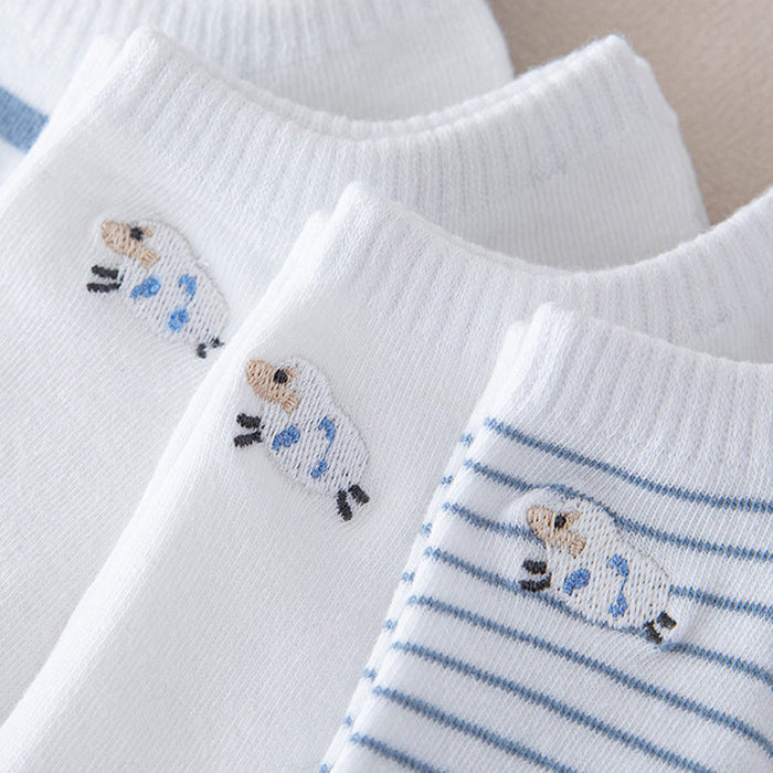 Wholesale Blue Socks Thin Ship Socks Summer Low Top Shallow Mouth Cute Short Socks Cartoon Cotton Socks