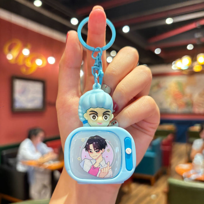 Wholesale Kpop Creative Light-Up TV Keychain