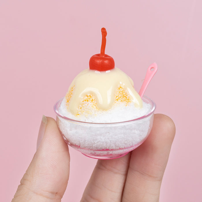Wholesale Simulated Fruit Shaved Ice Food Pendant In PVC Trendy Bag Charm And Car Key Accessory For Summer MOQ≥5