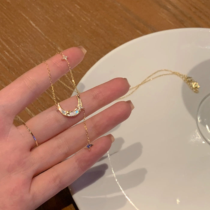 Wholesale Pendant Sea Blue Treasure Stone Necklace with a Hundred Combinations for a Unique Charm Blue Crystal Pendant Clavicle Chain