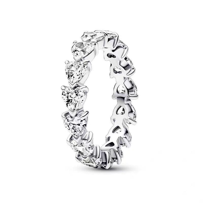 Wholesale Sterling Silver Rose Wave Heart Ring JDC-RS-JYY001