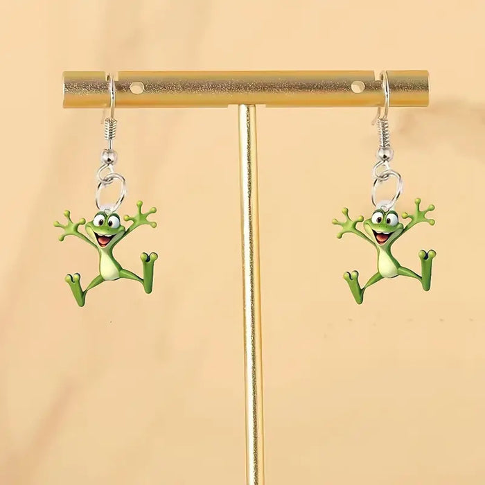 Wholesale  Cartoon Frog Acrylic Earrings  All Match Earrings