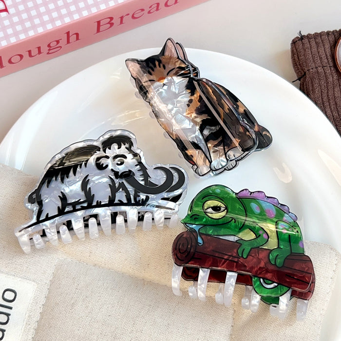 Wholesale Cartoon Cat PVC Medium Hair Gripper - Trendy Fashion Accessory