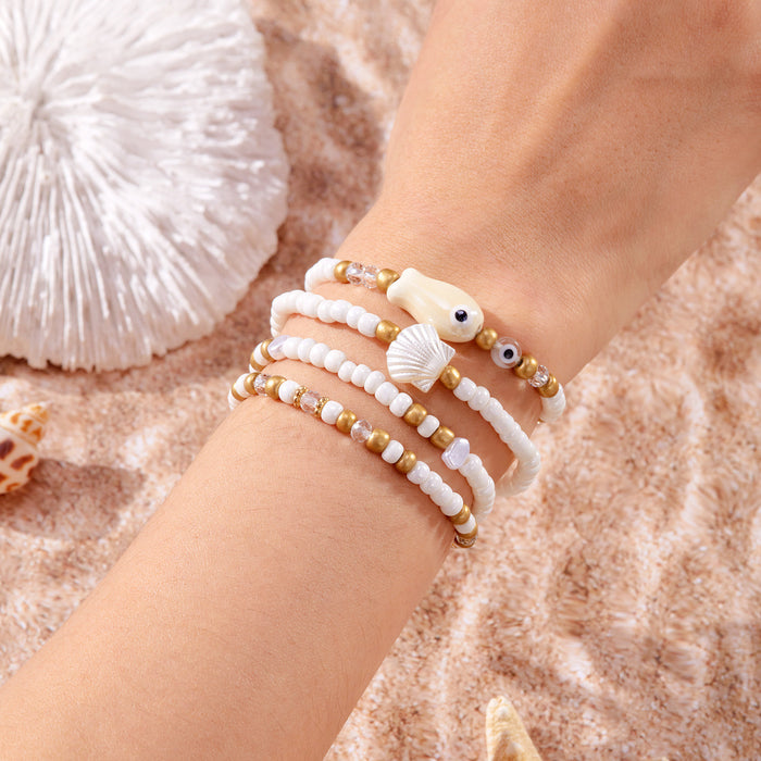 Wholesale Bohemian Beach Bracelet Set Alloy Handmade Charm Bracelets