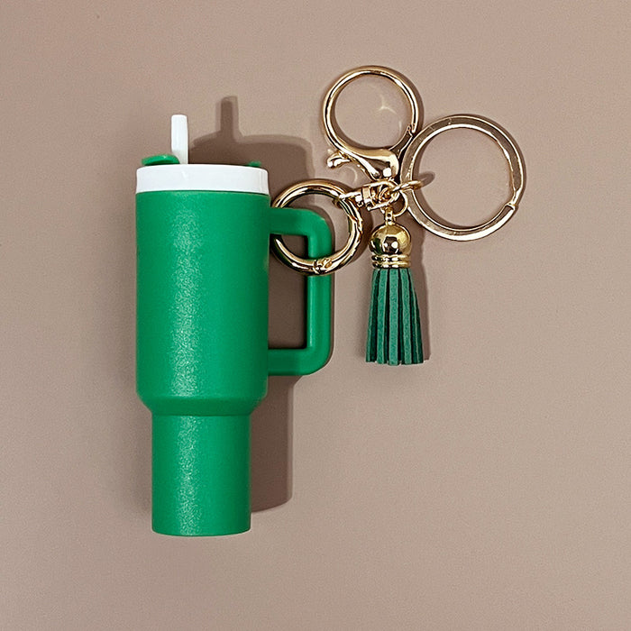 Wholesale Resin ice bullies cup keychain that can hold lip balm