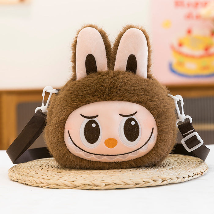 Wholesale Colorful Plush Shoulder Bag Plush Toy Cute Big-Headed Doll Girls and Children' s Bags