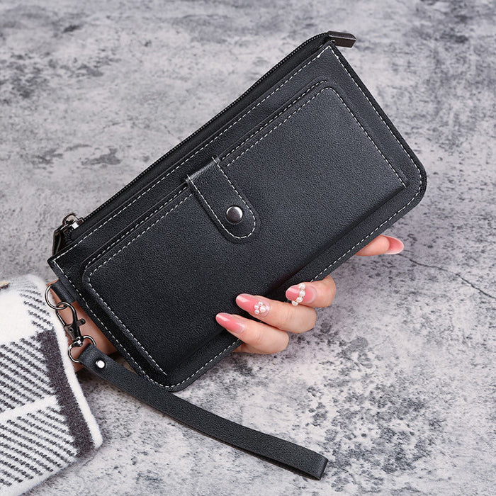 Wholesale Chic Urban Simplicity PU Wallet for Women Solid Color with Coin Pocket Daily Use Accessory MOQ≥3