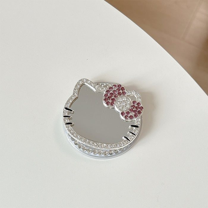 Wholesale Rhinestone Glass Mirror Cat Phone Grips